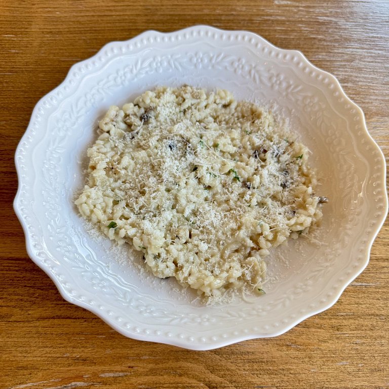 Б ризотто с белыми грибами